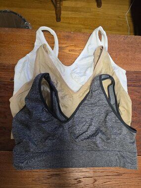 Lot of three Hanes Comfort Bralettes 3XL
